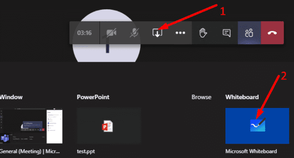 Whiteboard in Microsoft Teams