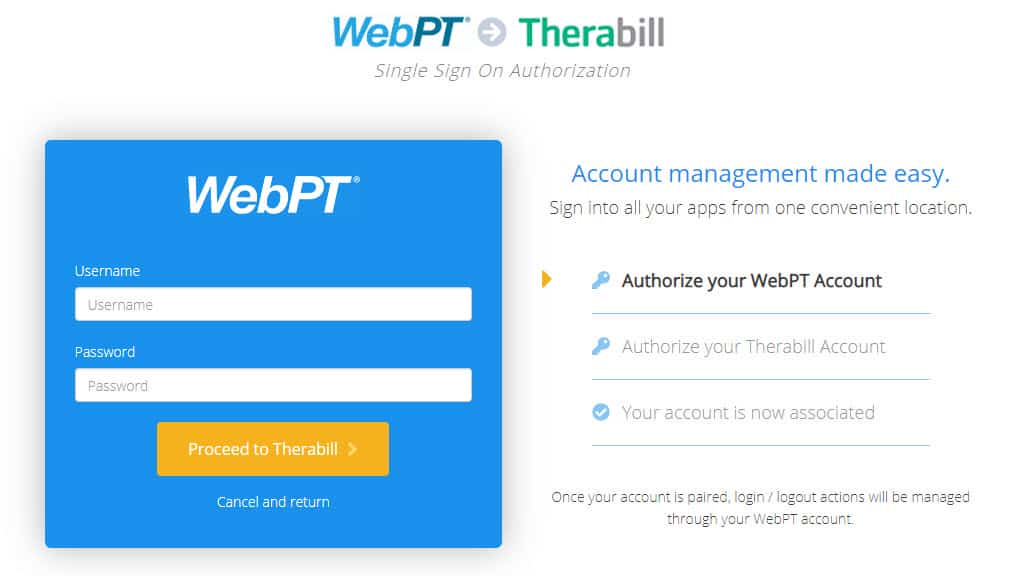 Webpt login