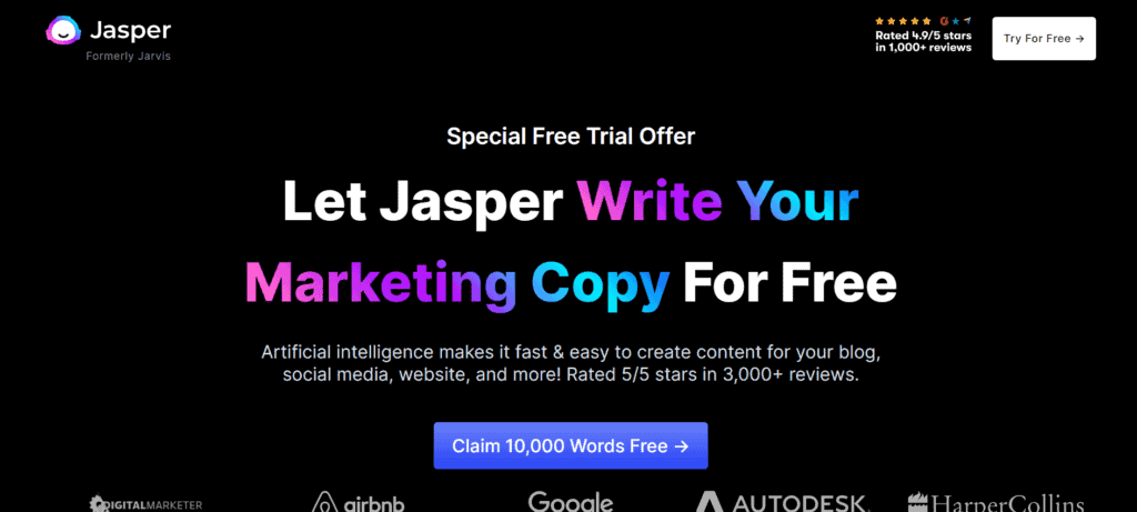 Jarvis ai copywriter