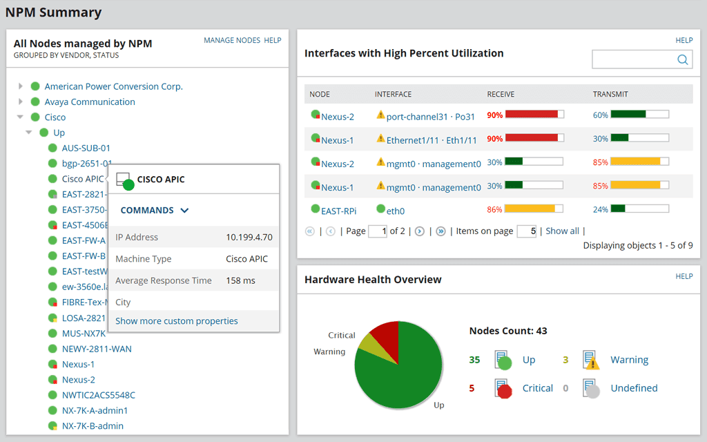 SolarWinds Network Gadget Scanner