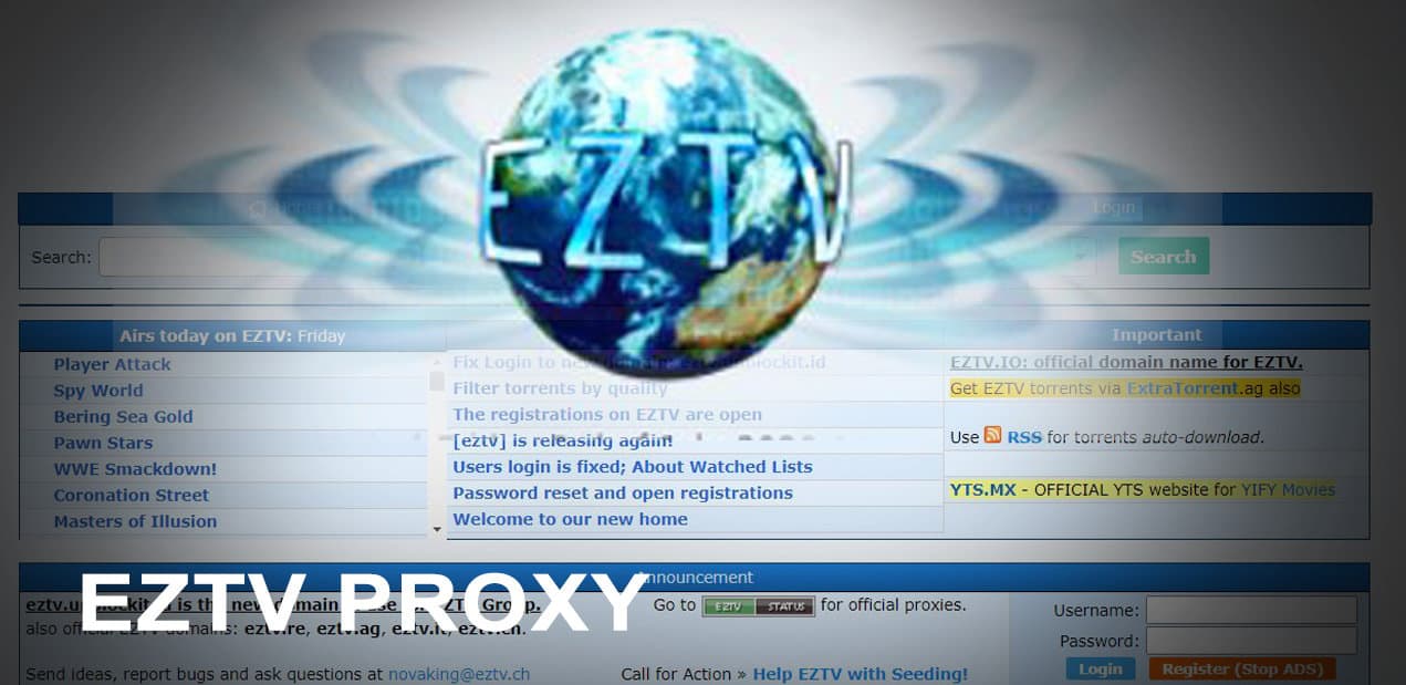 EZTV Proxy Alternatives